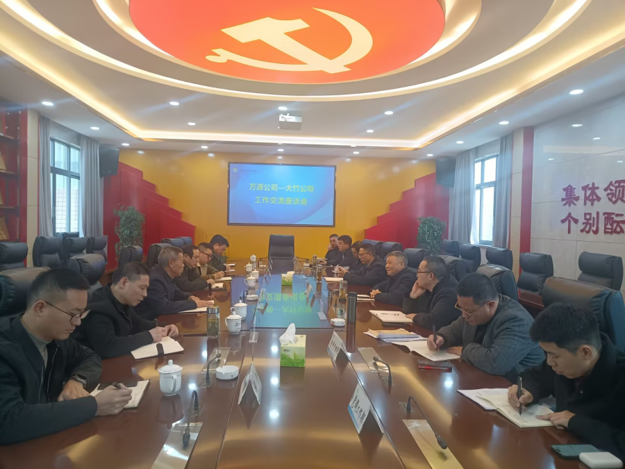 圖二為萬源公司-大竹公司工作交流座談會(huì)